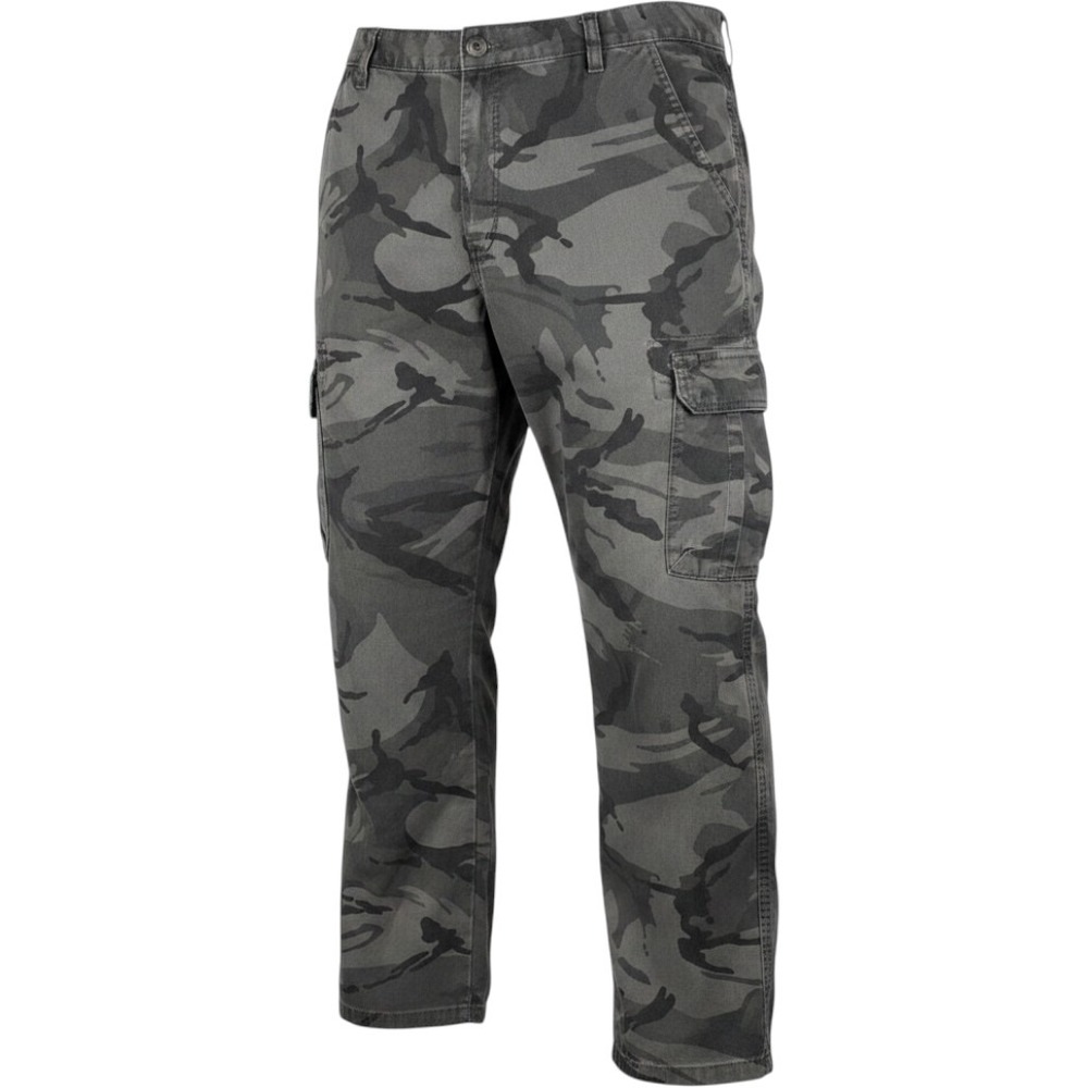 Wrangler Cargo Pants Mens 44x30 Grey Camo Good Cotton Straight Leg 70BRWGL